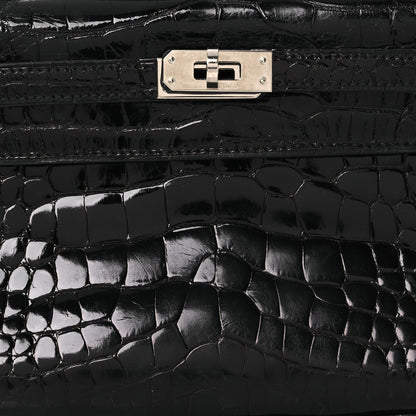 Hermes Shiny Alligator Kelly Pochette Black 8 of 13