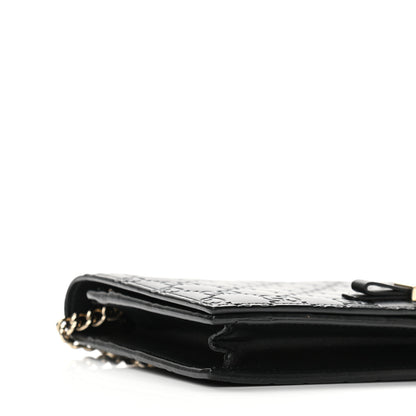 Gucci Guccissima Signature Bowy Chain Wallet Black 8 of 9