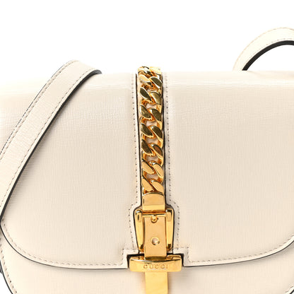 Gucci Azalea Calfskin Mini Sylvie 1969 Flap Messenger Bag Mystic White 8 of 10