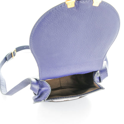 Chloe Calfskin Mini Marcie Round Crossbody Bag Storm Blue 5 of 8