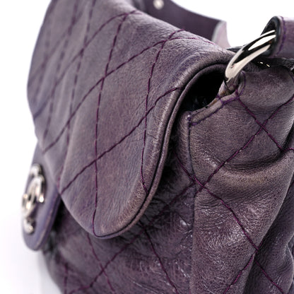 Chanel Glazed Calfskin Stitched On The Road Flap Purple 20 of 29