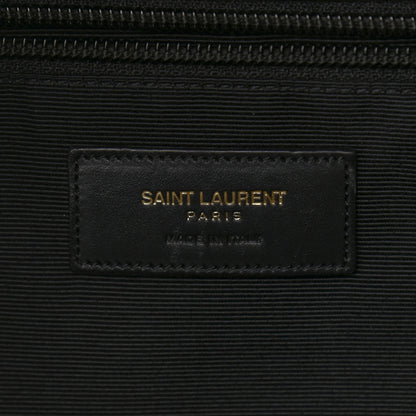 Saint Laurent Calfskin Checked Print Hunting Backpack Black White 6 of 11