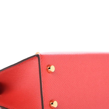 Hermes Epsom Mini Kelly Sellier 20 Rouge Tomate 7 of 29