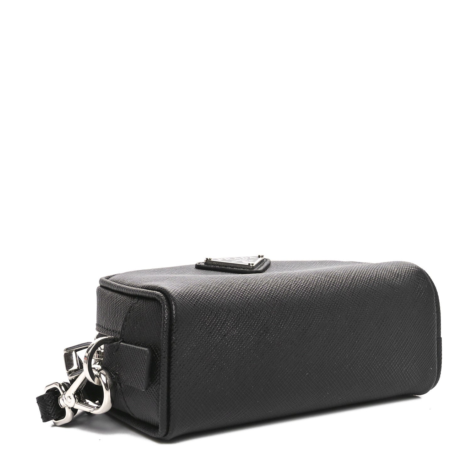 Prada Saffiano Travel Zip Pouch Black 4 of 9