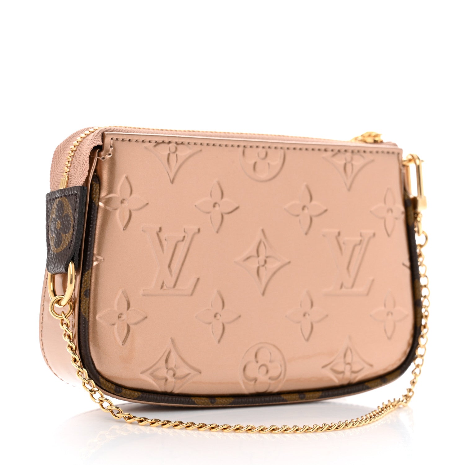 Louis Vuitton Metallic Vernis Mini Pochette Accessories Rose Gold 3 of 6