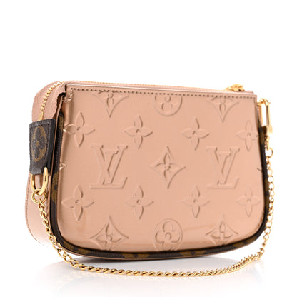 Louis Vuitton Metallic Vernis Mini Pochette Accessories Rose Gold 3 of 6