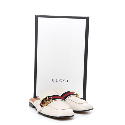 Gucci Calfskin Web Womens Peyton GG Slippers 35 Mystic White 9 of 9