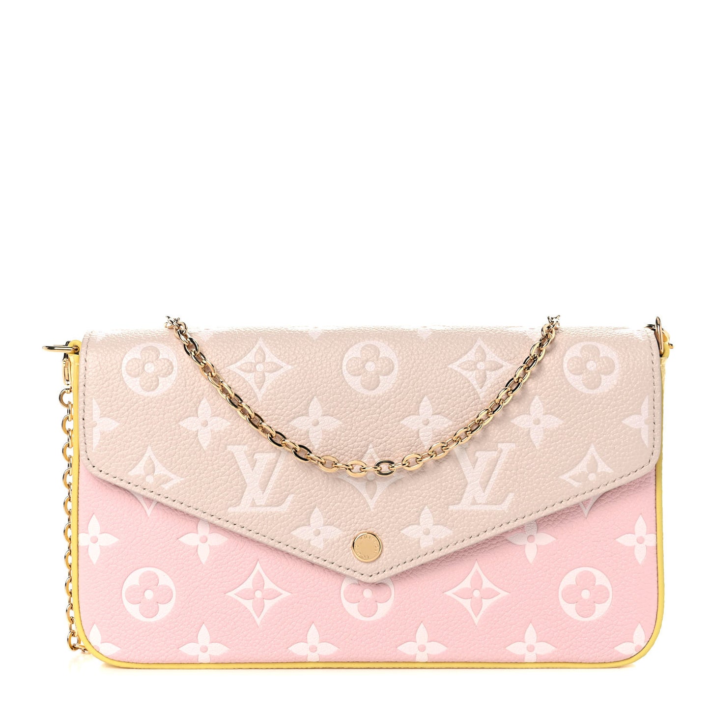Empreinte Spring in the City Felicie Pochette Chain Wallet Pink Beige Yellow