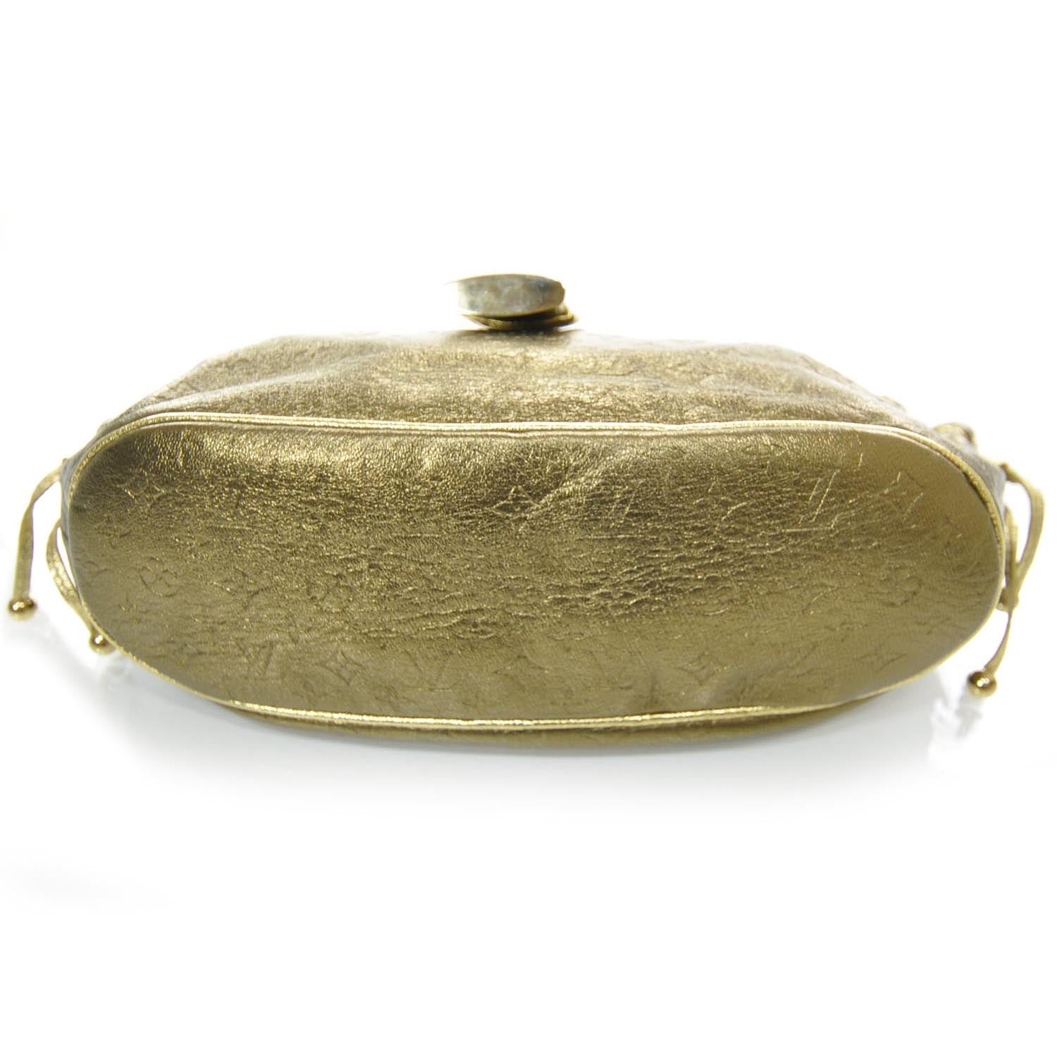 Louis Vuitton Cuir Gold Monogram Embossed Theda PM 4 of 9