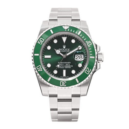 Rolex Stainless Steel 40mm Oyster Perpetual Submariner Date Hulk Watch Green 116610LV 1 of 5