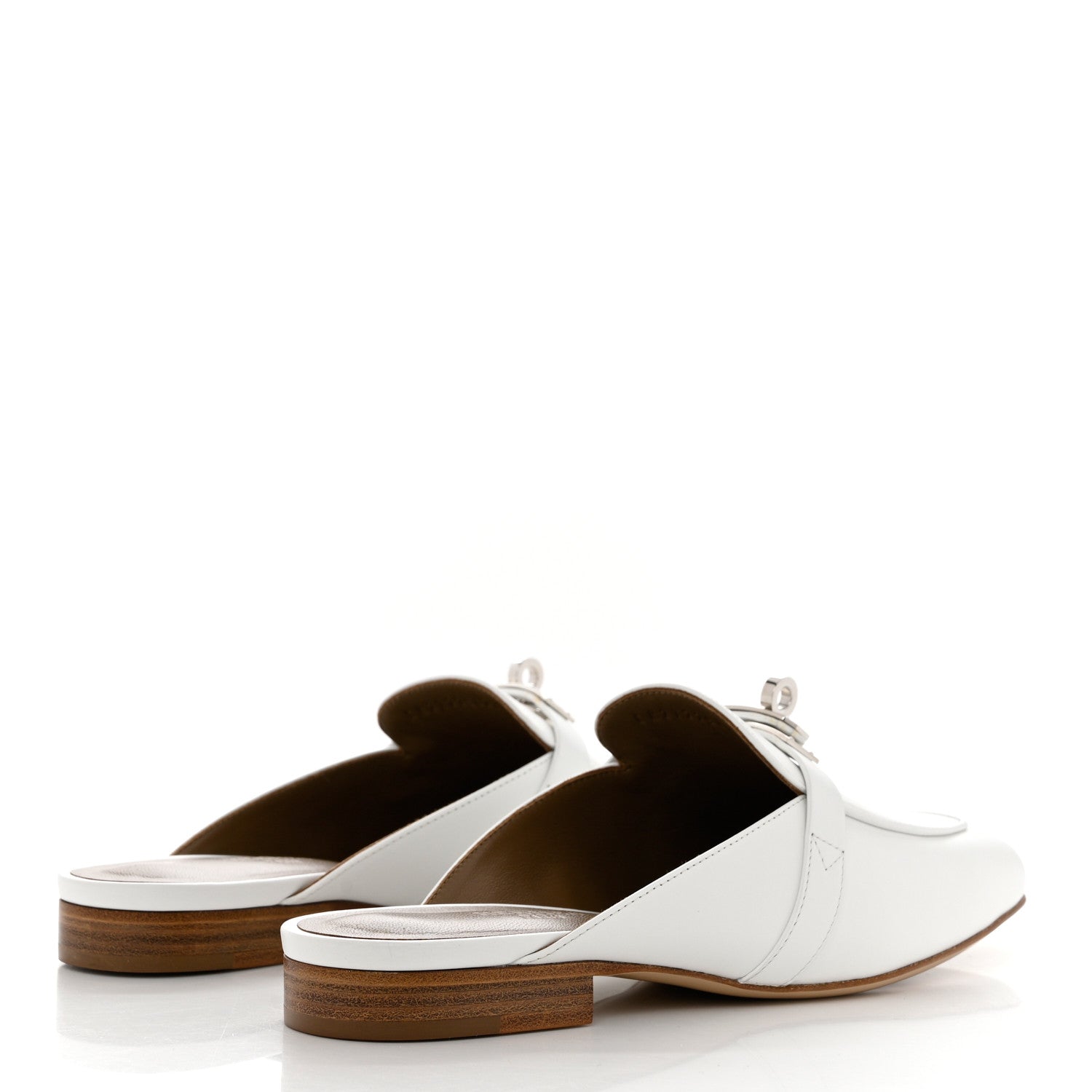 Hermes Calfskin Oz Mules 36 White 4 of 9