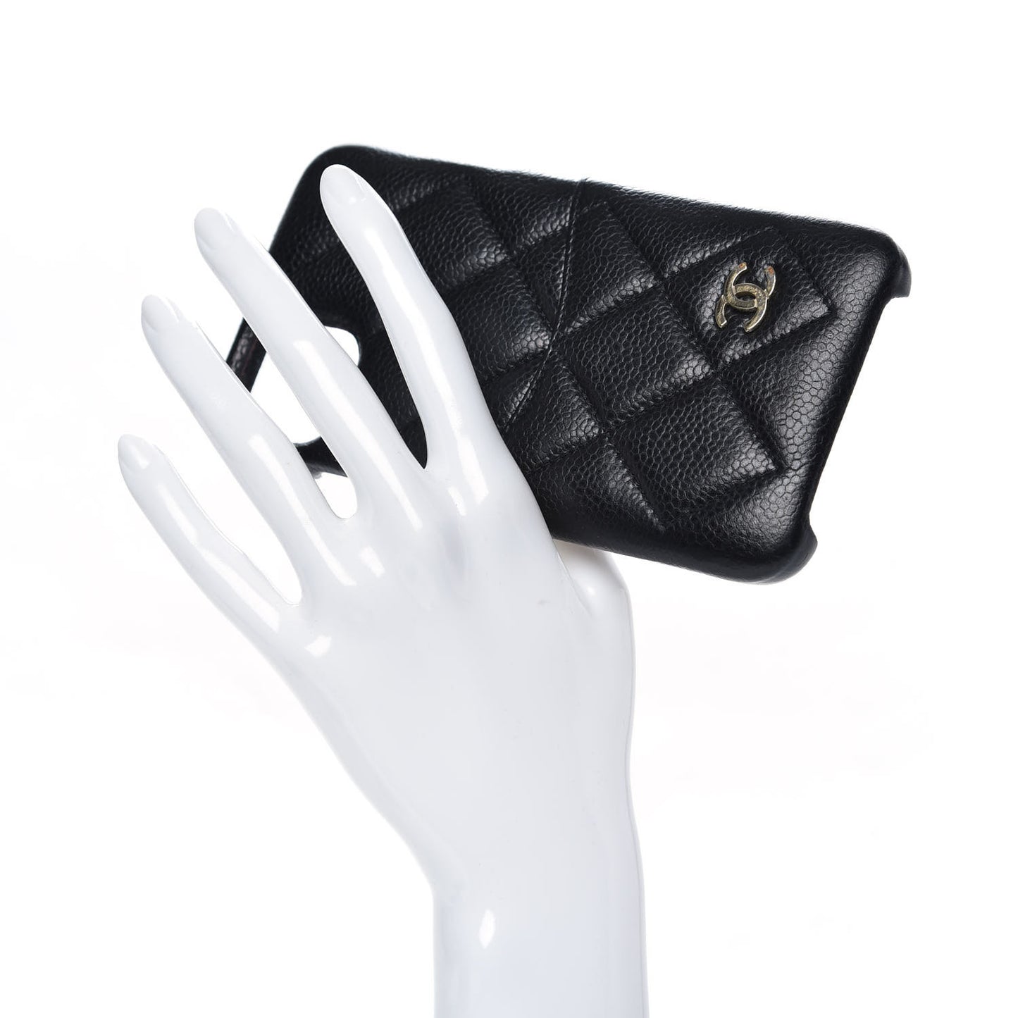 Caviar Quilted iPhone 11 Max Tech Case Black Burgundy
