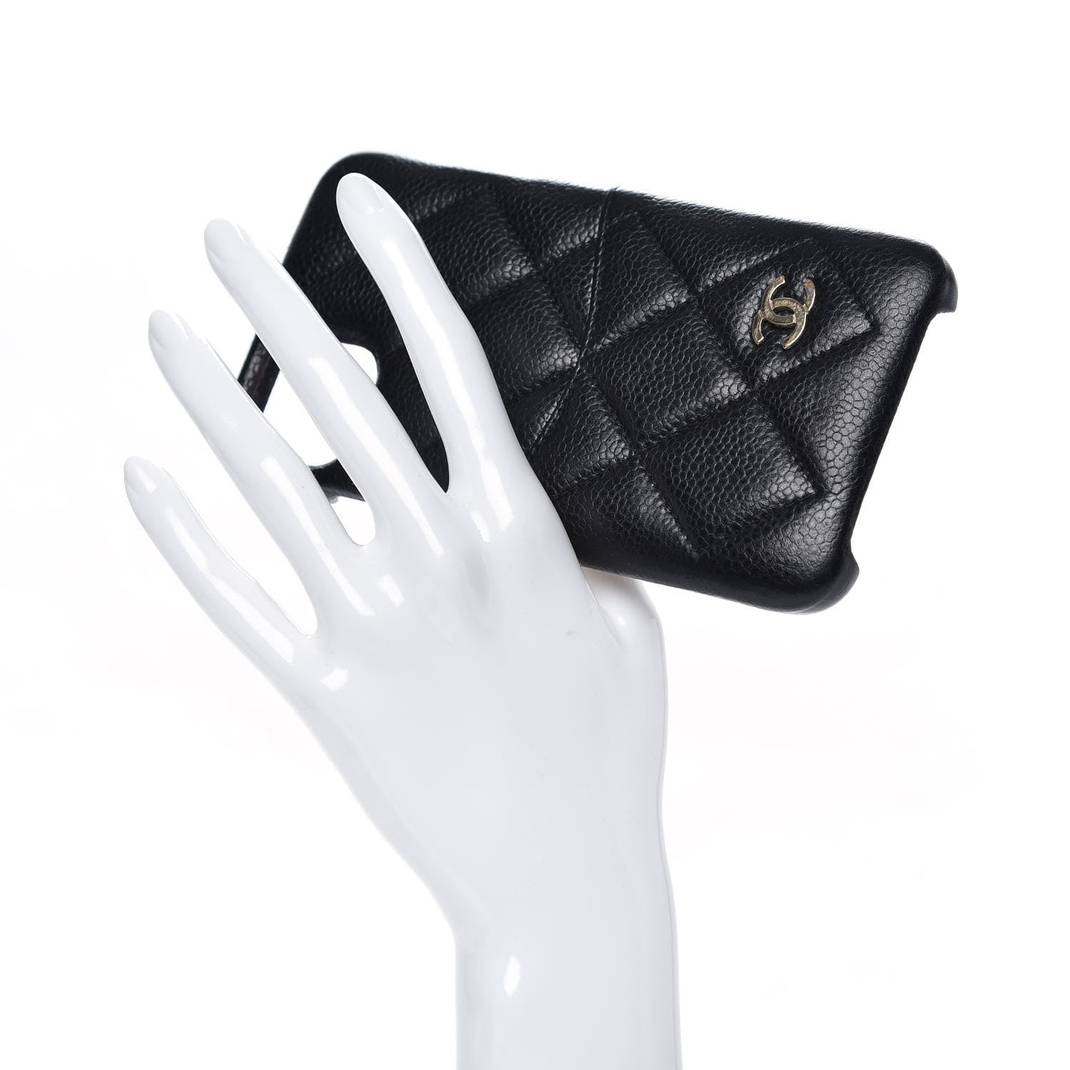 Chanel Caviar Quilted iPhone 11 Max Tech Case Black Burgundy 2 of 7
