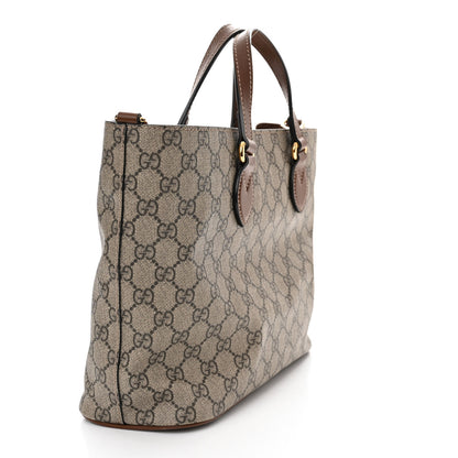 Gucci Soft GG Supreme Monogram Small Crossbody Tote Beige Cuir 3 of 9