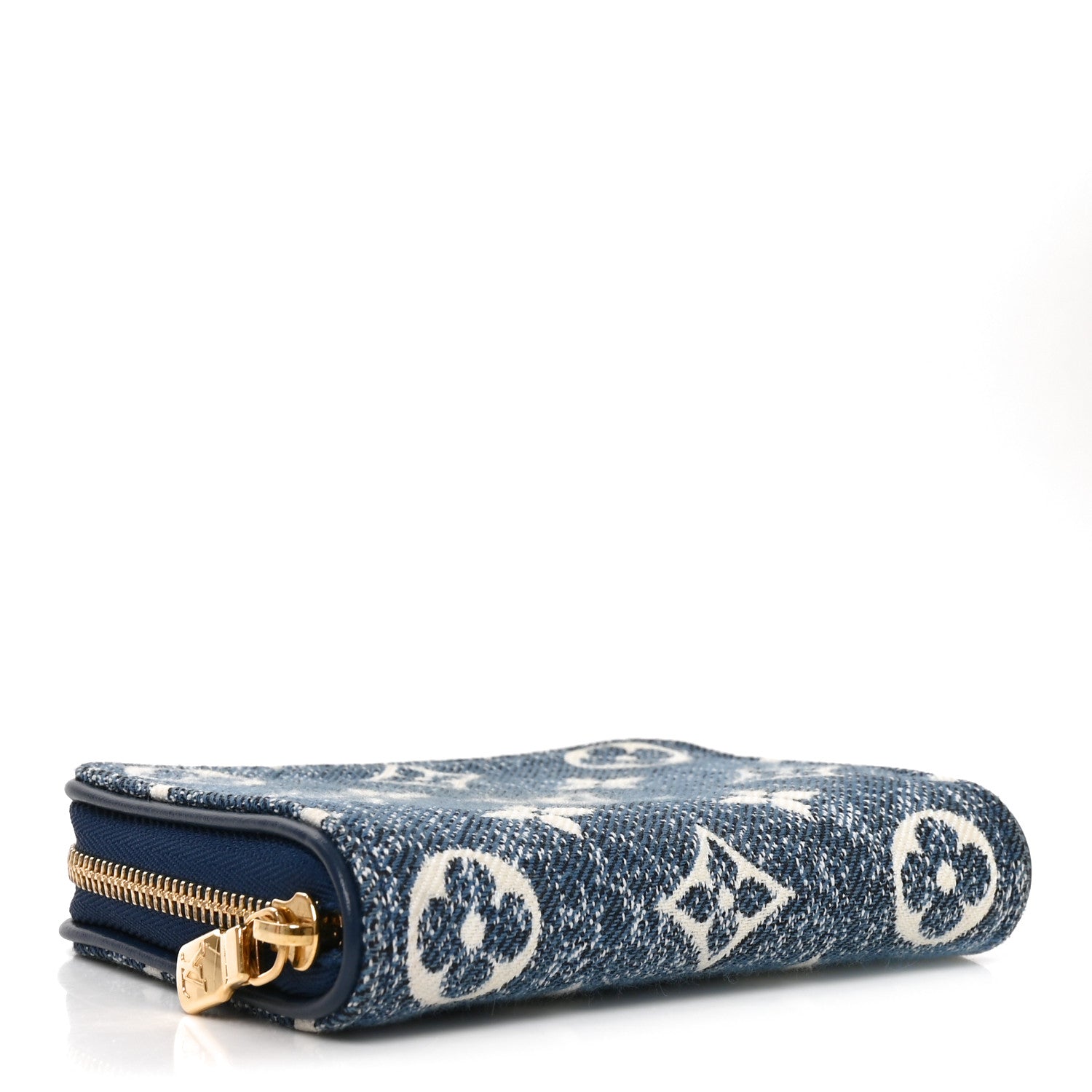 Louis Vuitton Denim Monogram Jacquard Zippy Coin Purse Bleu 4 of 7