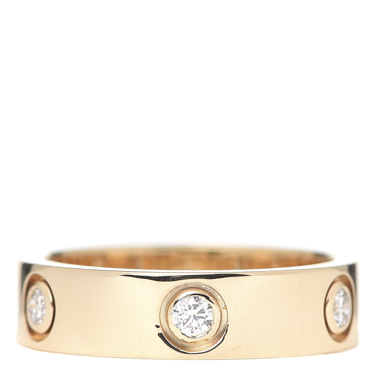 Cartier 18K Yellow Gold 6 Diamond 5.5mm LOVE Ring 57 8 3 of 6
