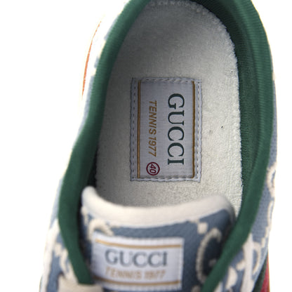 Gucci Cotton GG Monogram Web Womens 1977 Tennis Sneakers 40 Philod Ivory Mystic White 7 of 9