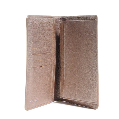 Chanel Calfskin Large Yen Wallet Metallic 6 of 8