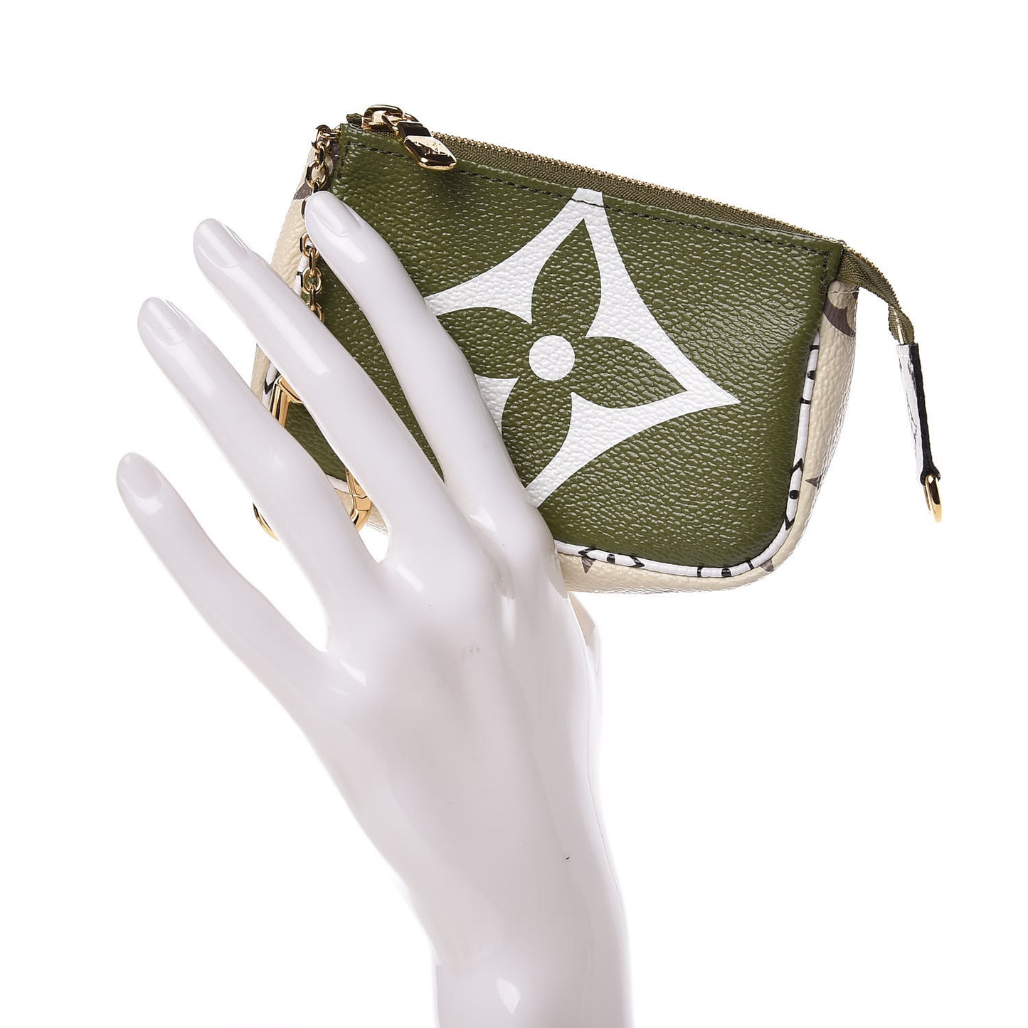 Monogram Giant Micro Pochette Accessories Kaki White