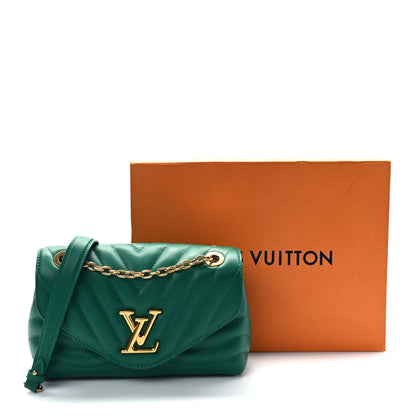 Louis Vuitton Calfskin New Wave Chain Bag MM NM Emerald 9 of 9