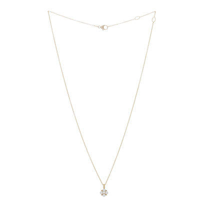 David Yurman 18K Yellow Gold Diamond Pearl Petite Modern Renaissance Pendant Necklace 3 of 4