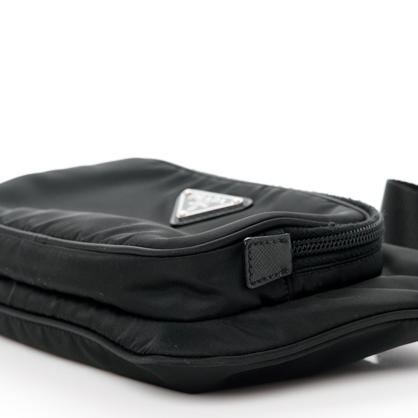 Tessuto Nylon Saffiano Belt Bag Black
