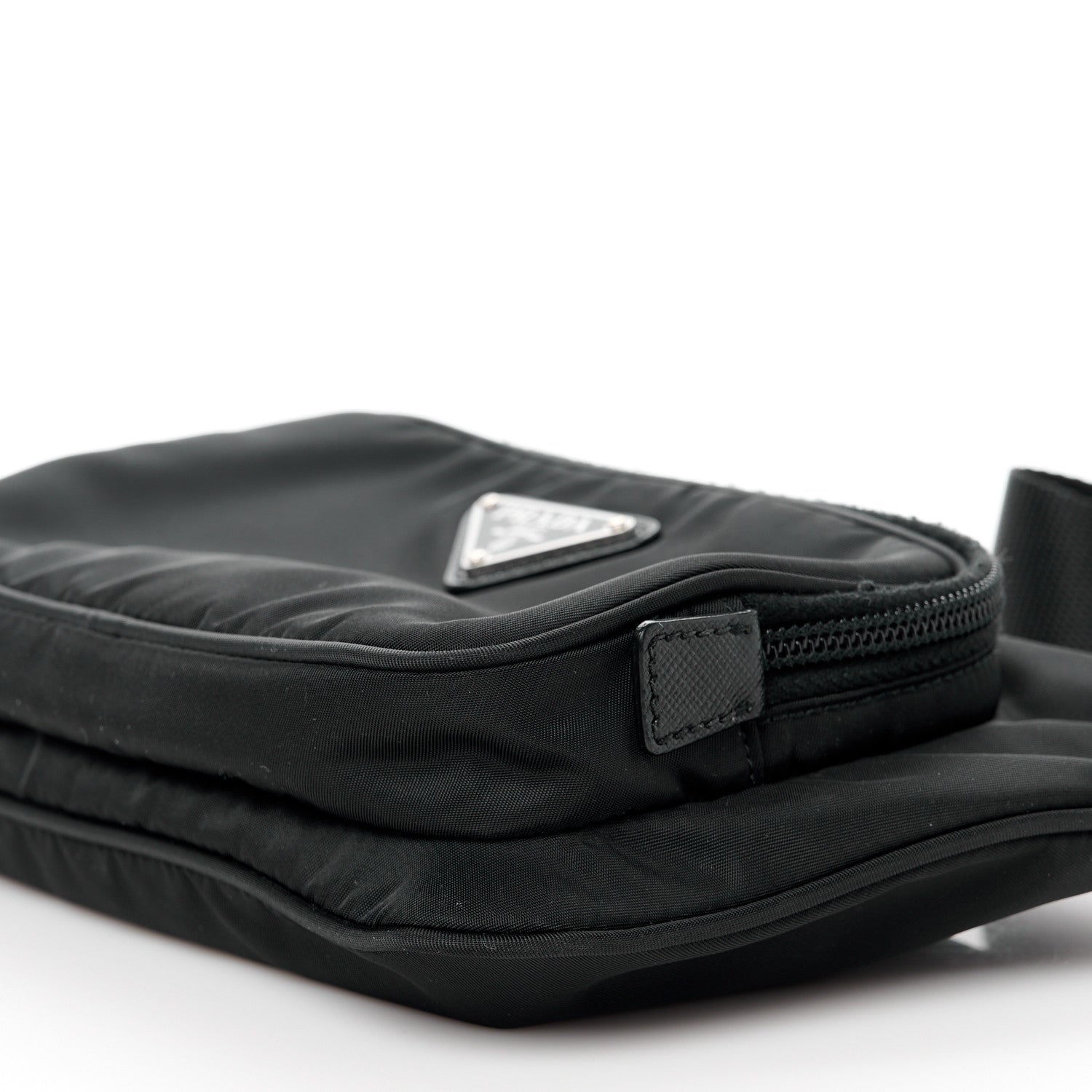Prada Tessuto Nylon Saffiano Belt Bag Black 12 of 12