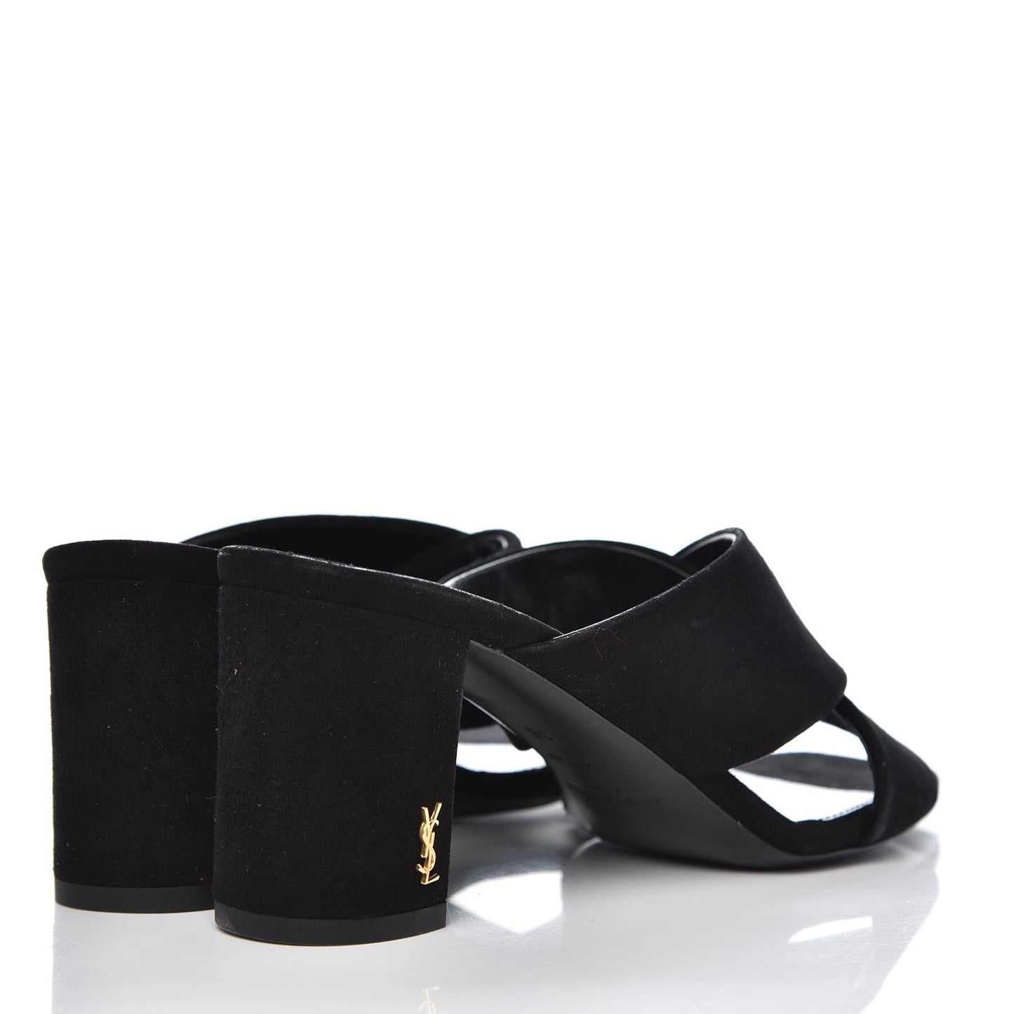 Suede LouLou 70 Mule Sandals 36 Black