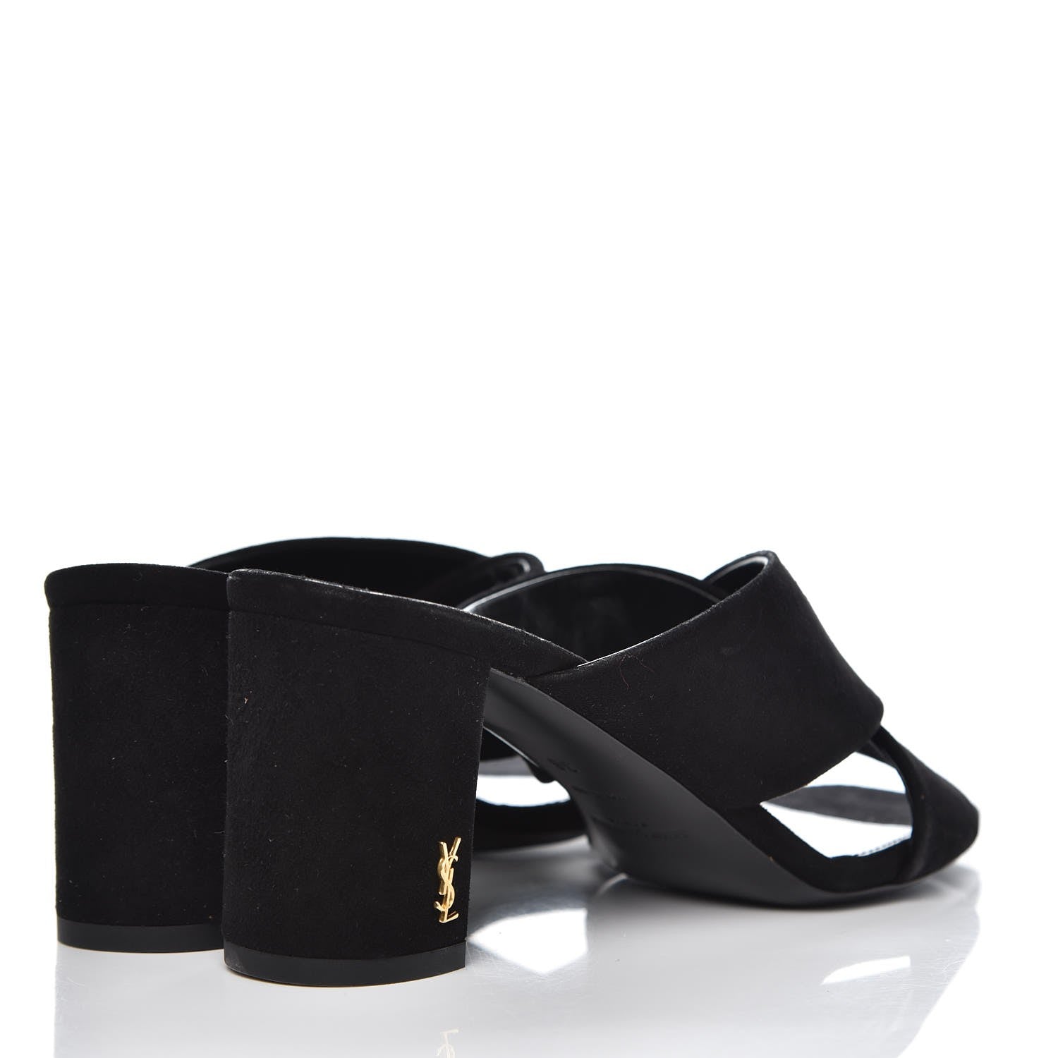 Saint Laurent Suede LouLou 70 Mule Sandals 36 Black 4 of 9