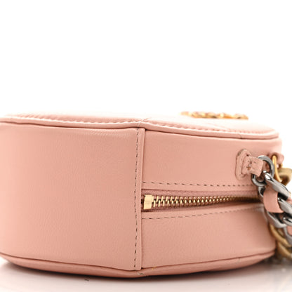 Chanel Lambskin Quilted Chanel 19 Round Clutch With Chain Light Pink 10 of 12