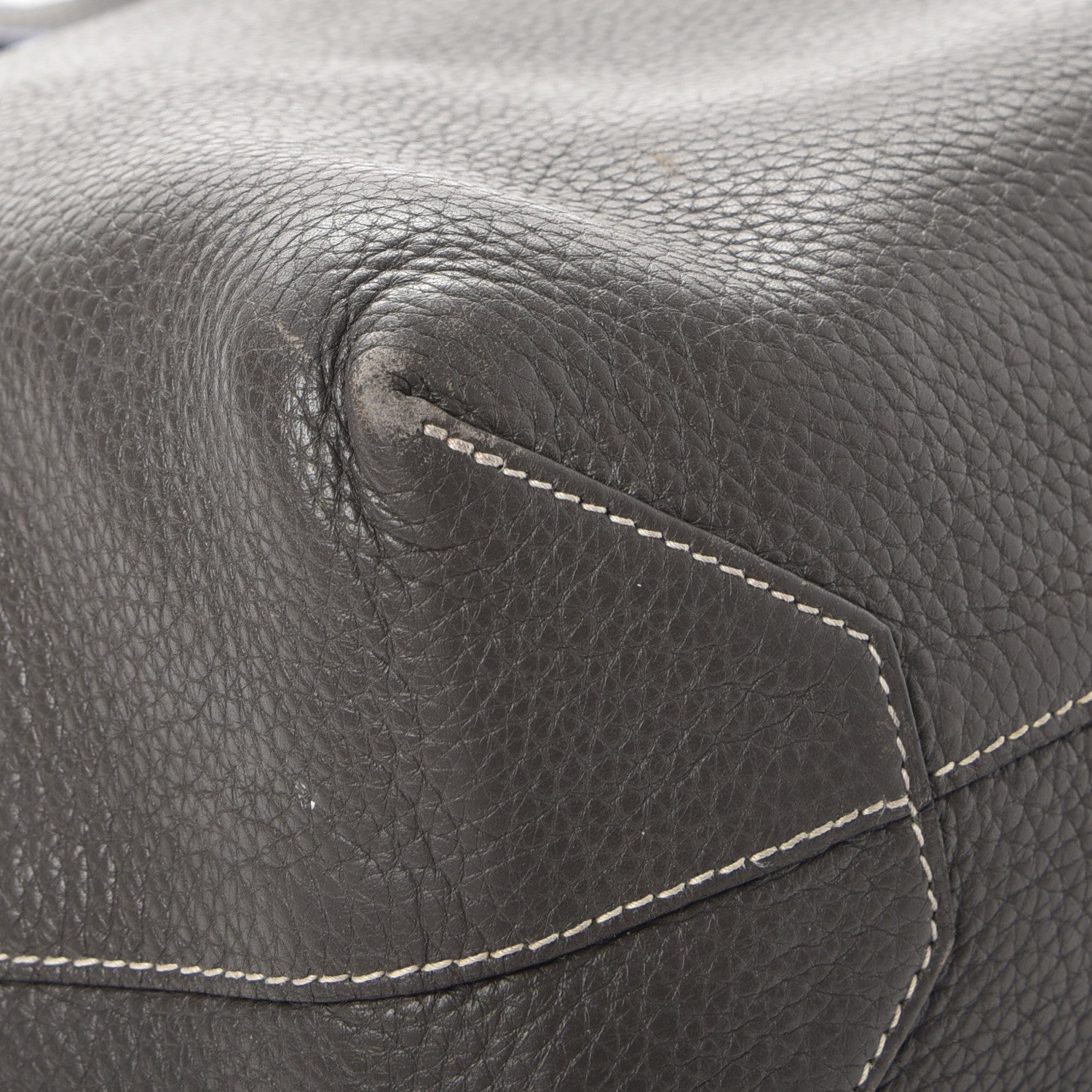 Hermes Taurillon Clemence Double Sens 36 Reversible Tote Graphite Bleu Electrique 15 of 24