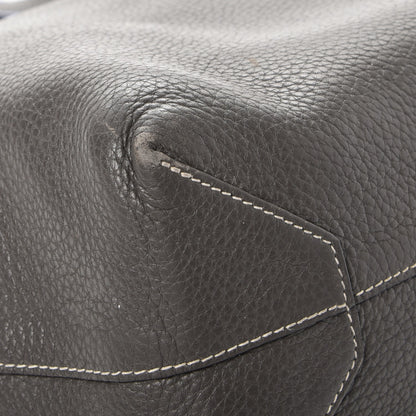 Hermes Taurillon Clemence Double Sens 36 Reversible Tote Graphite Bleu Electrique 15 of 24