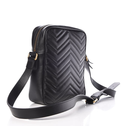 Gucci Calfskin Matelasse GG Marmont Travel Bag Black 2 of 10