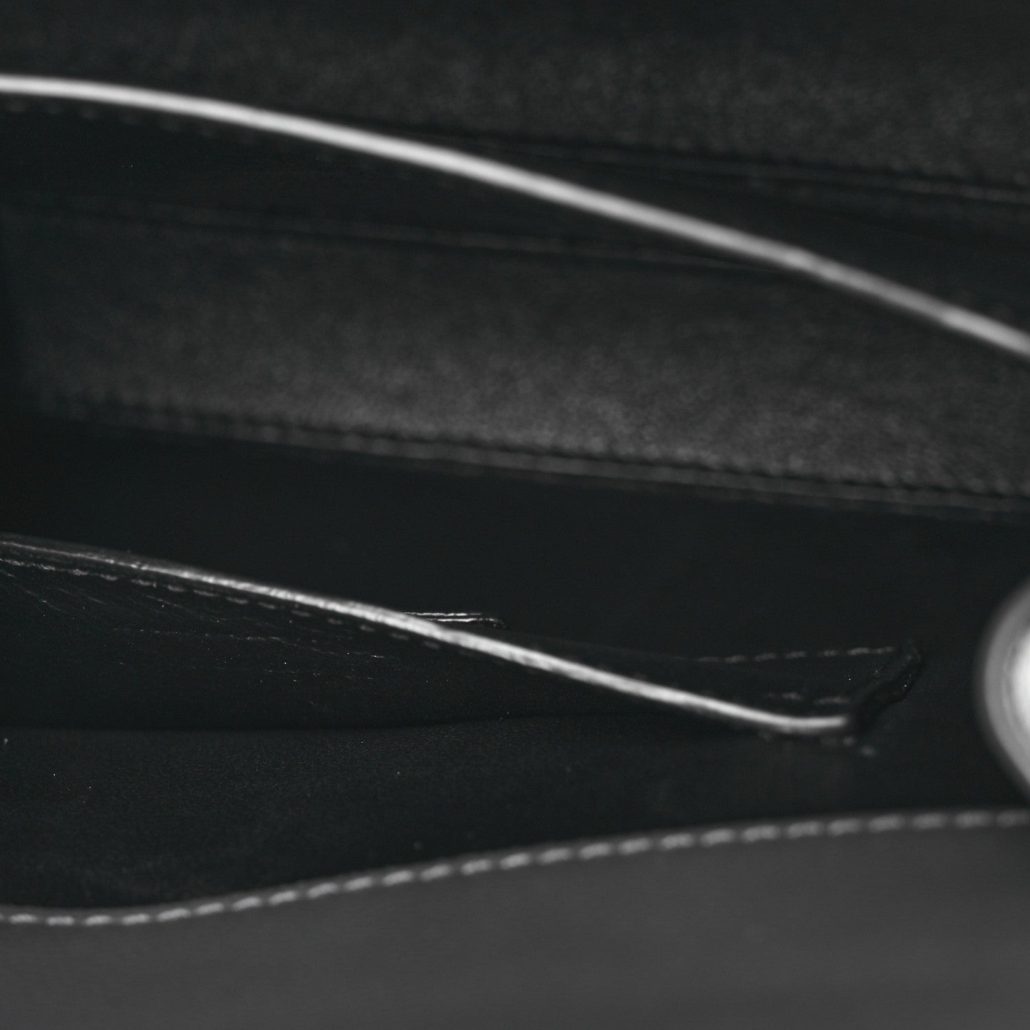 Saint Laurent Grain de Poudre Mini Classic Monogram Cassandra Top Handle Storm 7 of 10