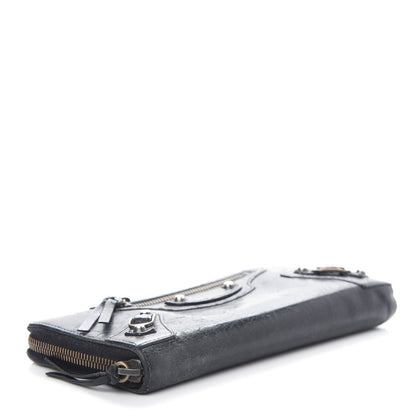 Balenciaga Agneau Classic Hardware Continental Zip Around Wallet 4 of 5