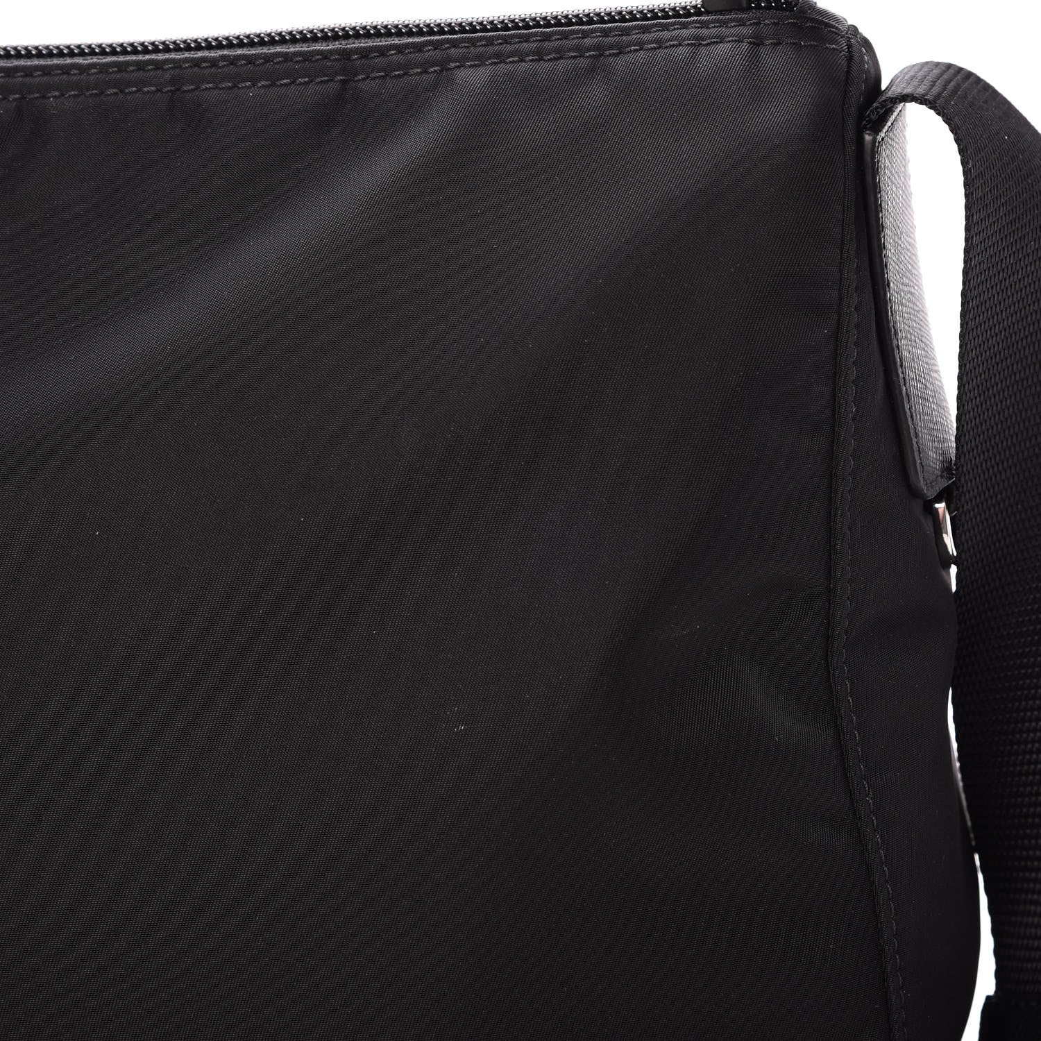 Prada Tessuto Nylon Messenger Bag Black 9 of 9