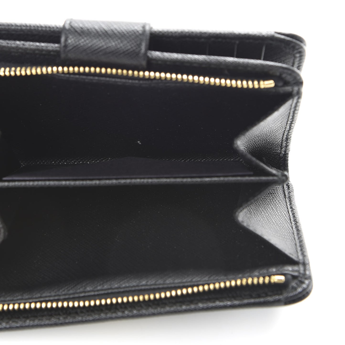 Saffiano Metal Compact Wallet Black