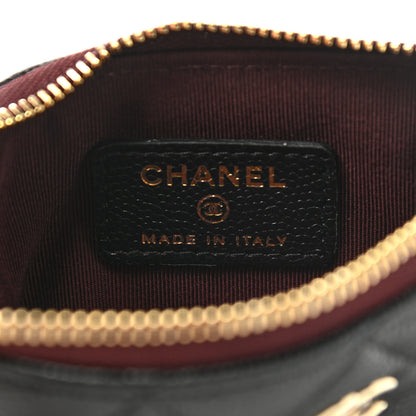 Chanel Caviar Quilted Small Cosmetic Case Black 6 of 8