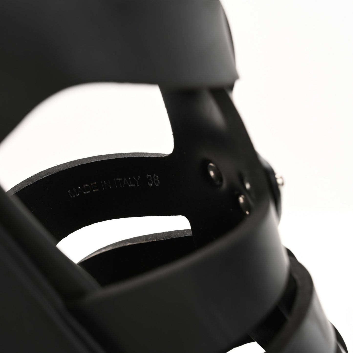 Foam Rubber Triangle Logo Monolith 55mm Cage Sandals 38 Black