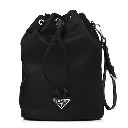Prada Nylon Vela Drawstring Wristlet Pouch Black 2 of 4