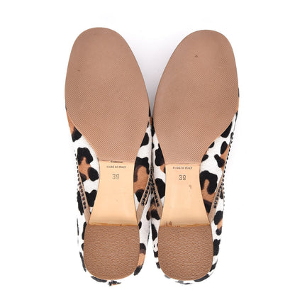 Valentino Garavani Pony Hair Leopard Print Crystal Flats 39 5 of 11