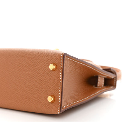 Hermes Epsom Mini Kelly Sellier 20 Gold 10 of 11