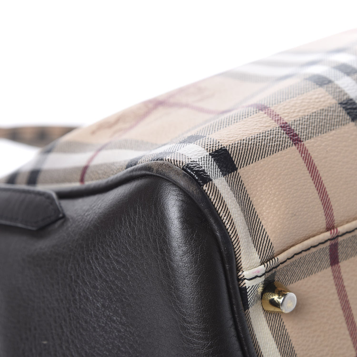 Burberry Haymarket Check Small Canterbury Tote Chocolate 9 of 19