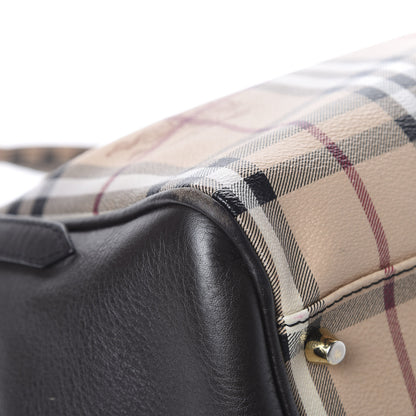 Burberry Haymarket Check Small Canterbury Tote Chocolate 9 of 19