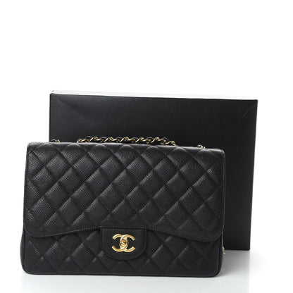 Chanel Caviar Quilted Jumbo Single Flap Black 11 of 11