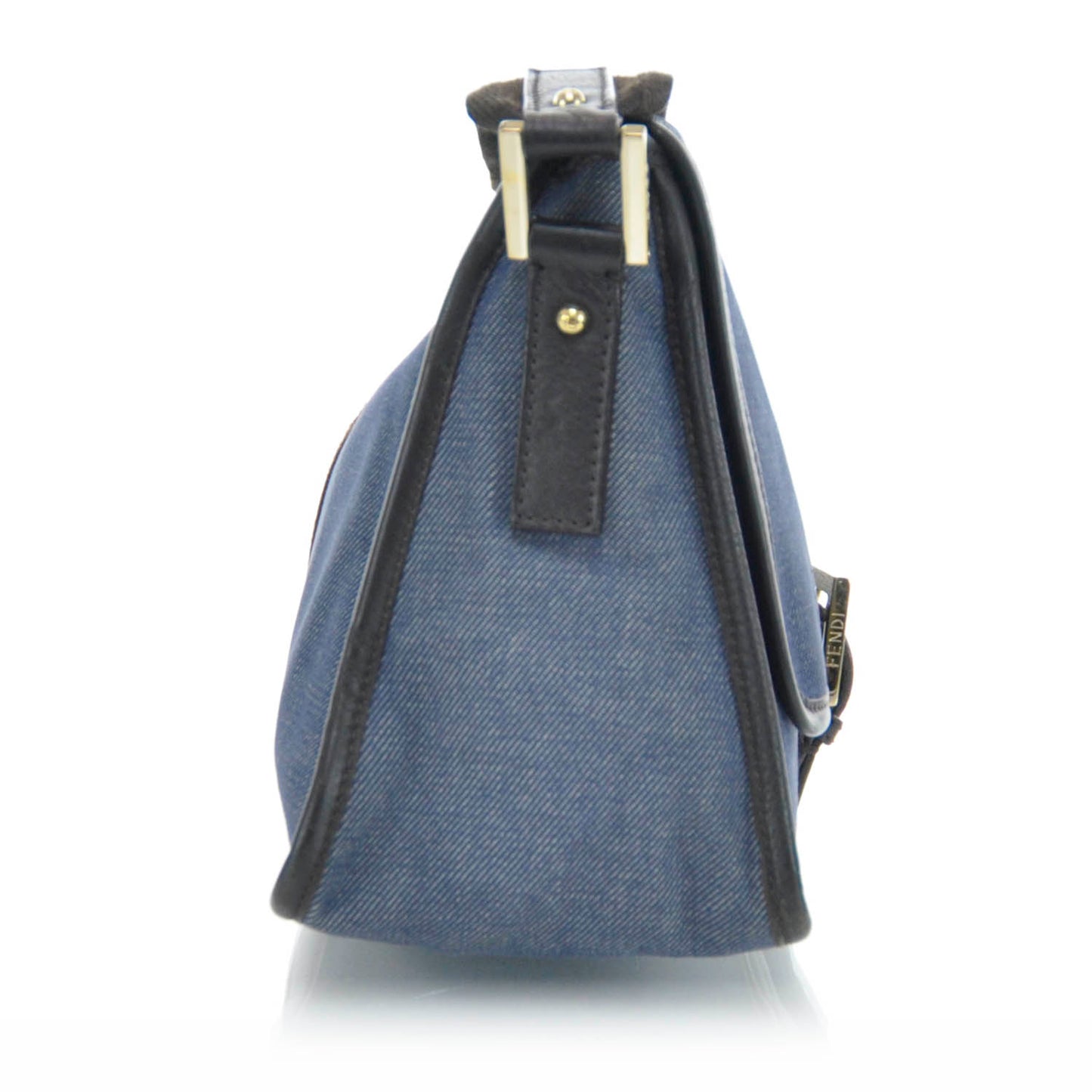 Denim Shoulder Bag Blue Black