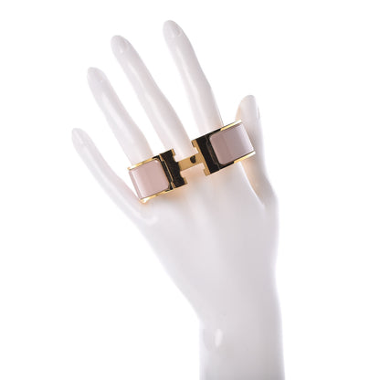 Hermes Enamel Wide Clic Clac H Bracelet PM Rose Poudre 2 of 5