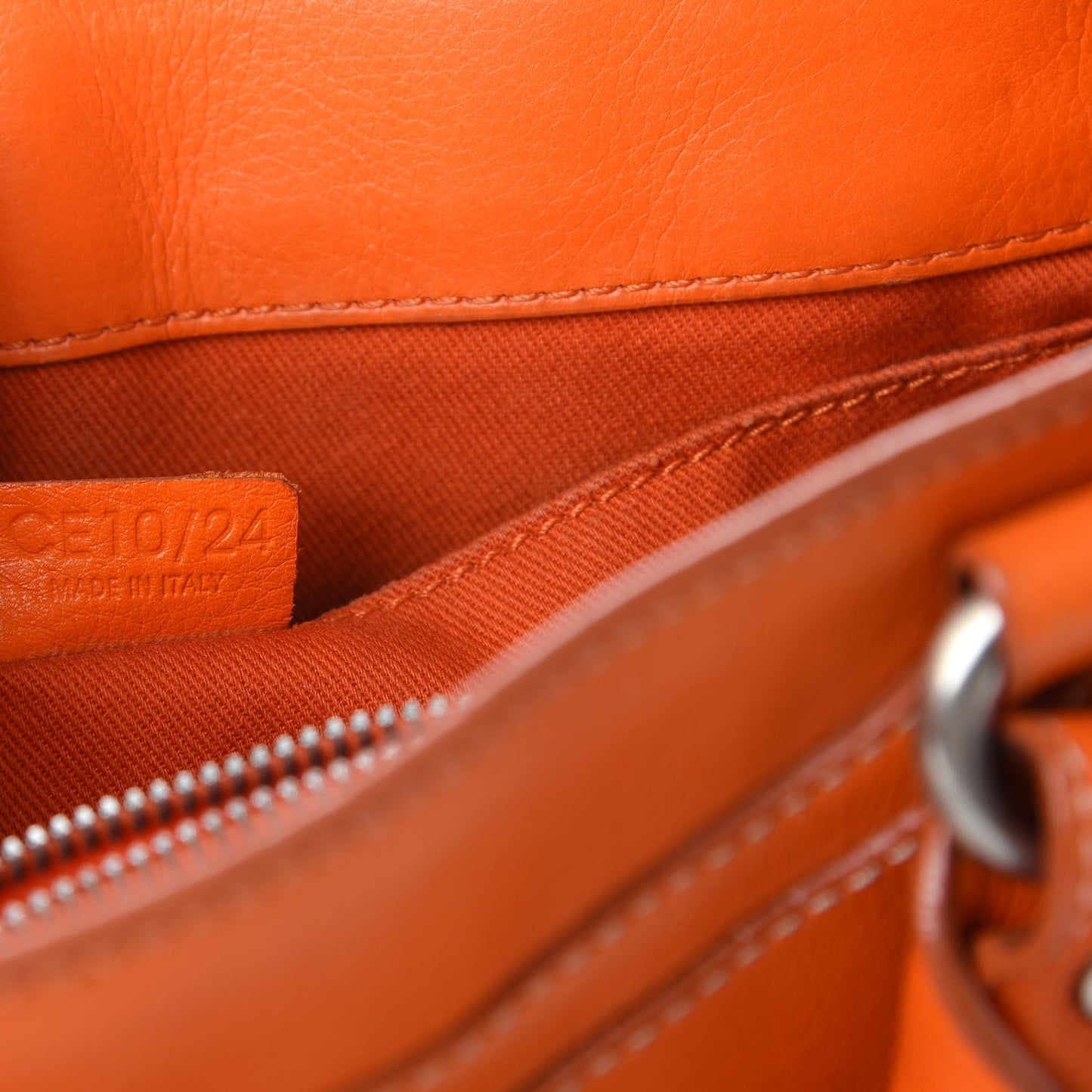 Calfskin Boogie Satchel Orange