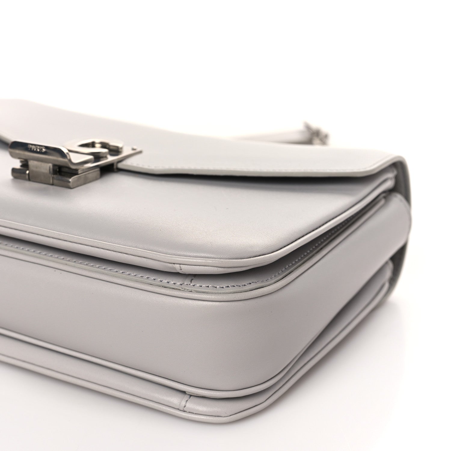Celine Shiny Calfskin Medium C Bag Pale Grey 9 of 9