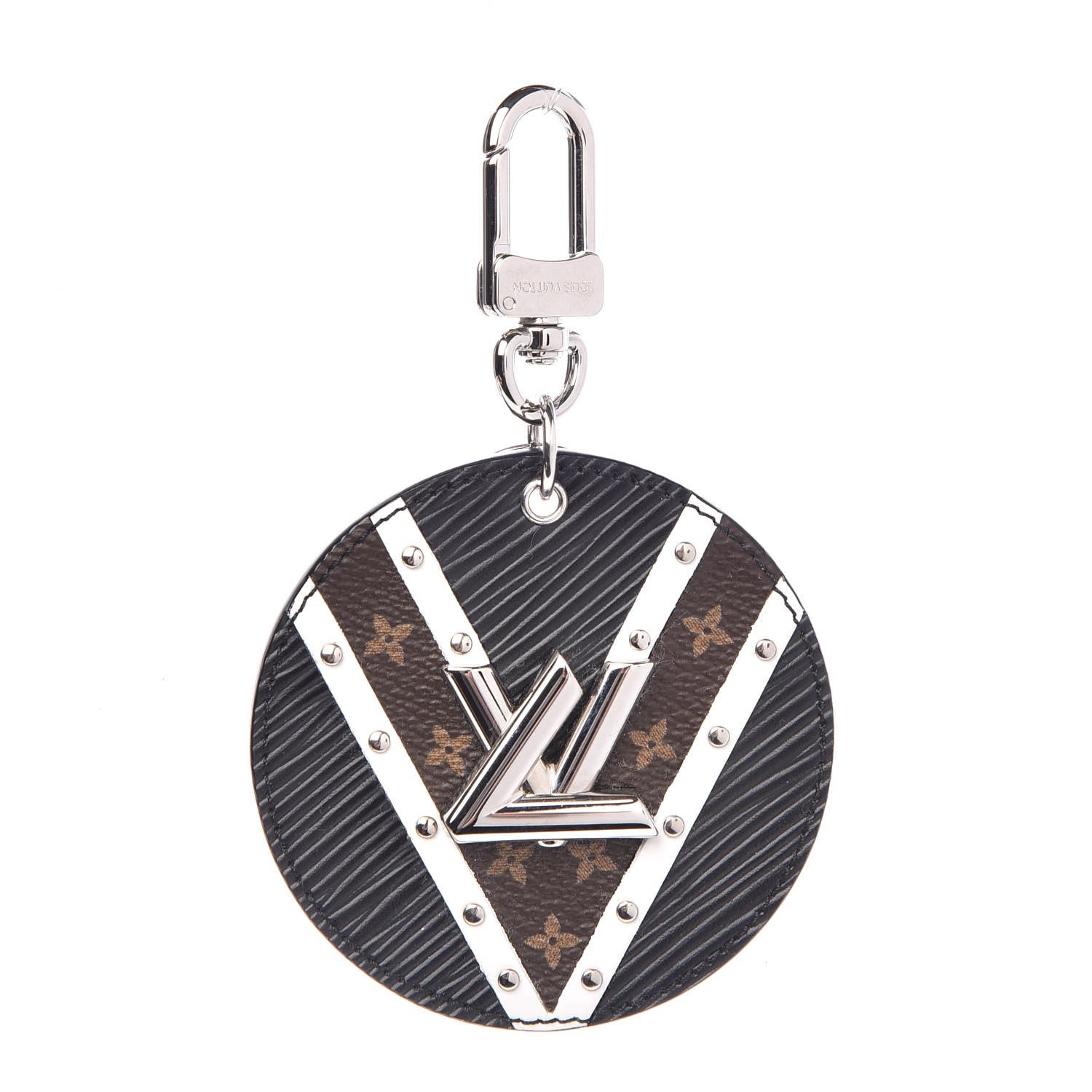 Louis Vuitton Epi Monogram V Twist Bag Charm Key Holder Brown 1 of 4